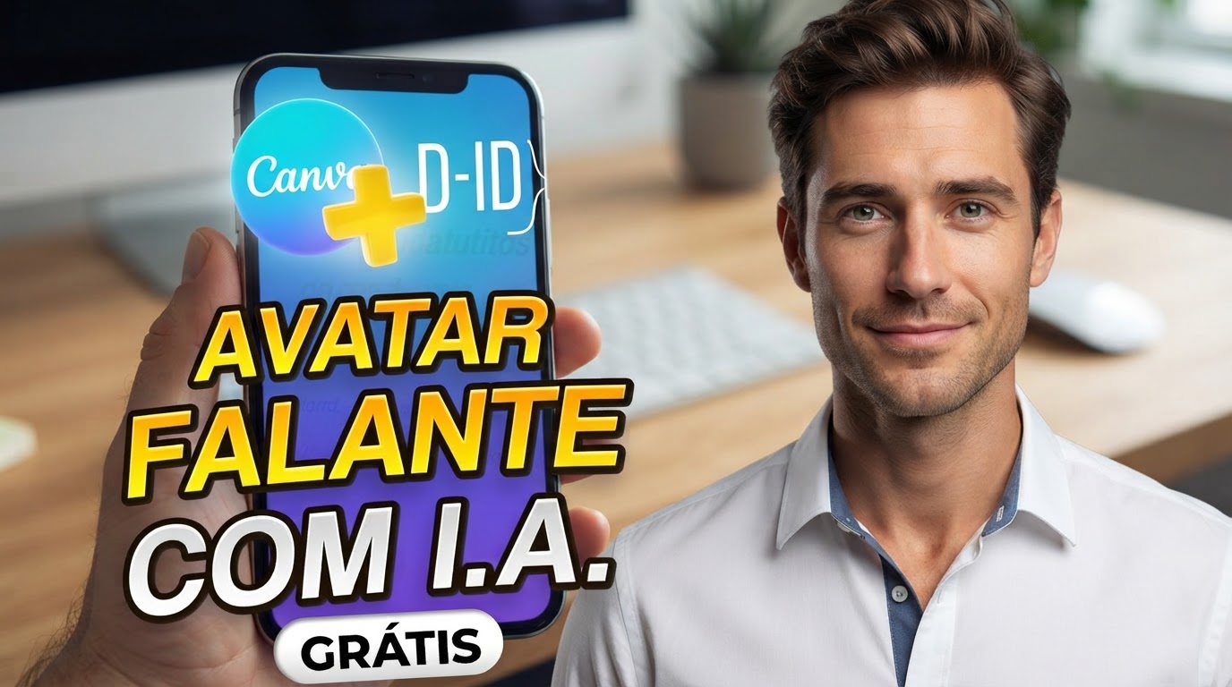 Exemplo de plataforma para criar vídeo com avatar falante por inteligência artificial