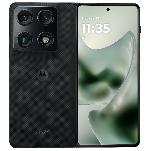 Motorola Razr Fold 2026 meio dobrado mostrando a interface
