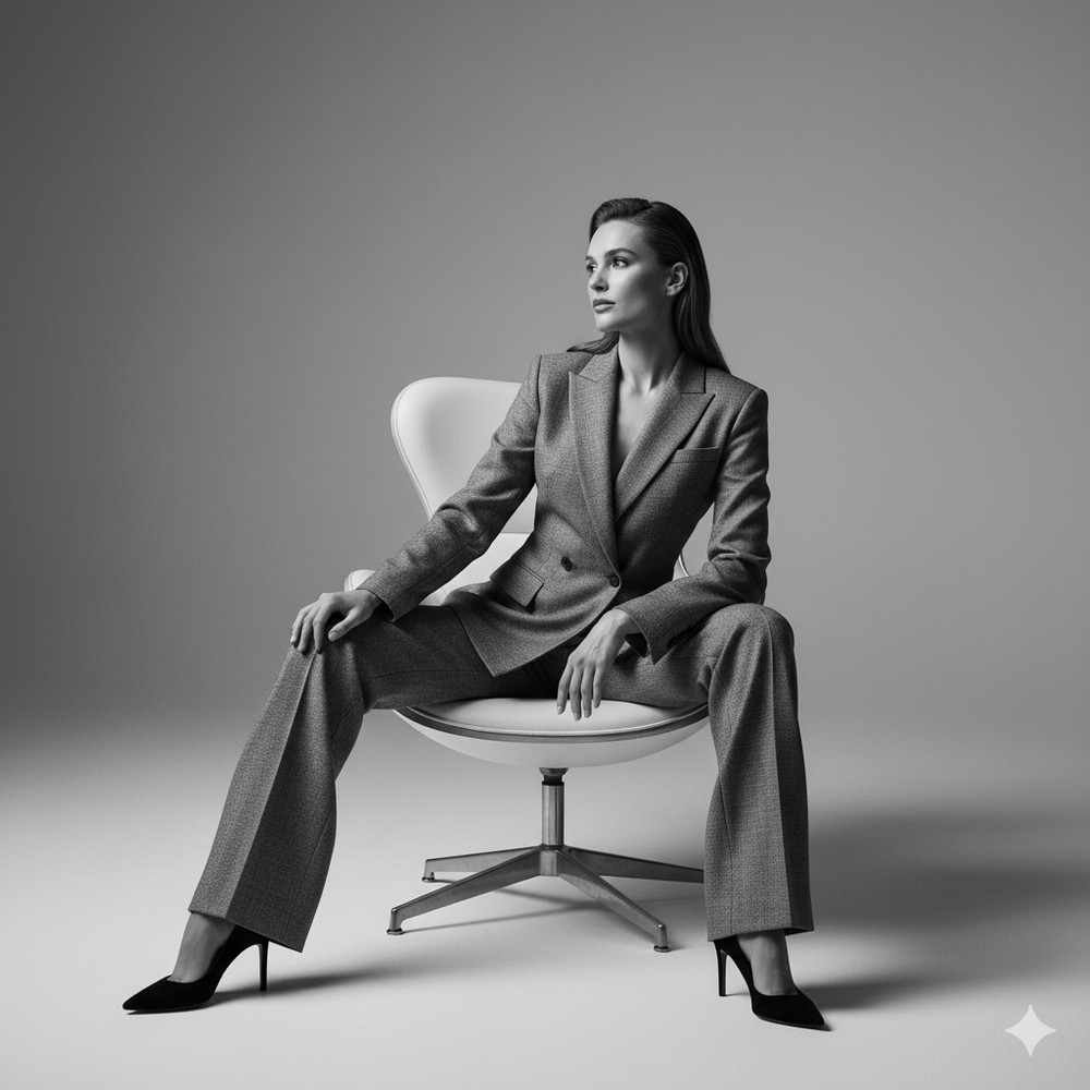 Retrato em estilo de revista Vogue gerado por IA
