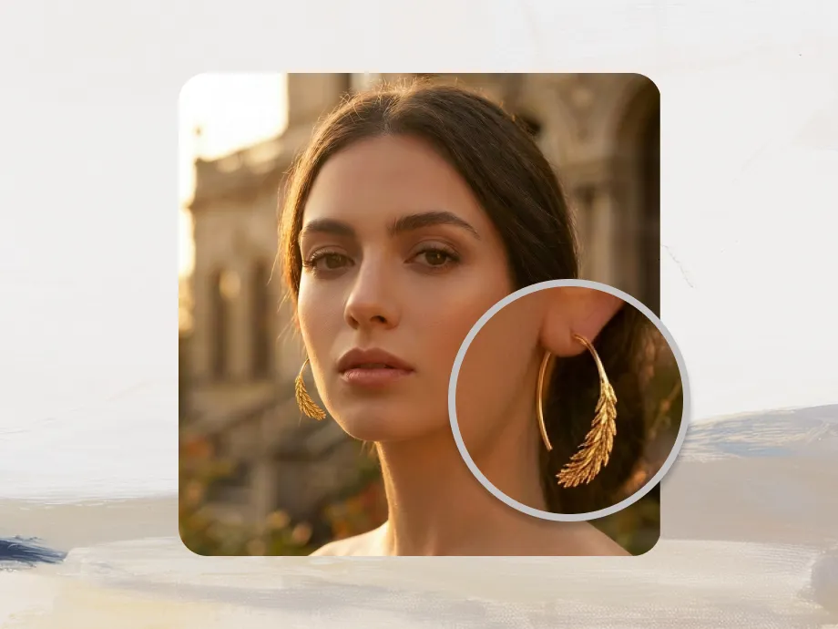 Ilustração de personalização de imagens geradas por IA na Renderforest