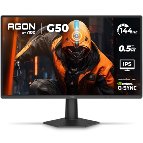 Monitor Gamer AOC AGON G50 24 polegadas com design moderno