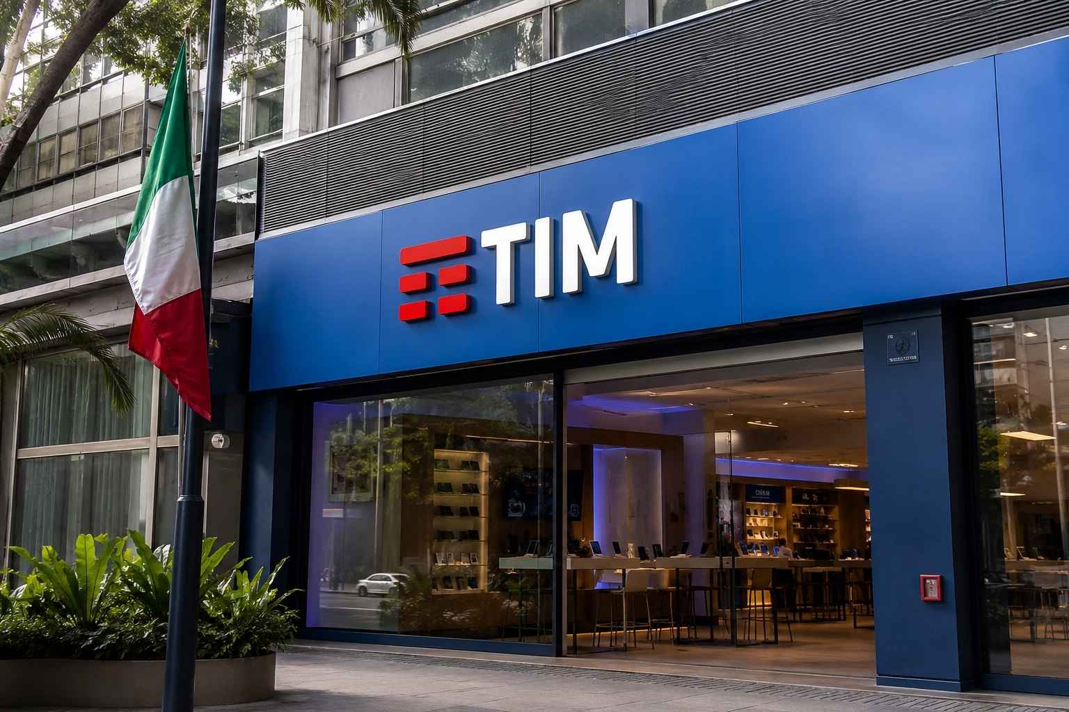 Gráfico mostrando que o controle da TIM Brasil pode passar para a estatal italiana Poste Italiane