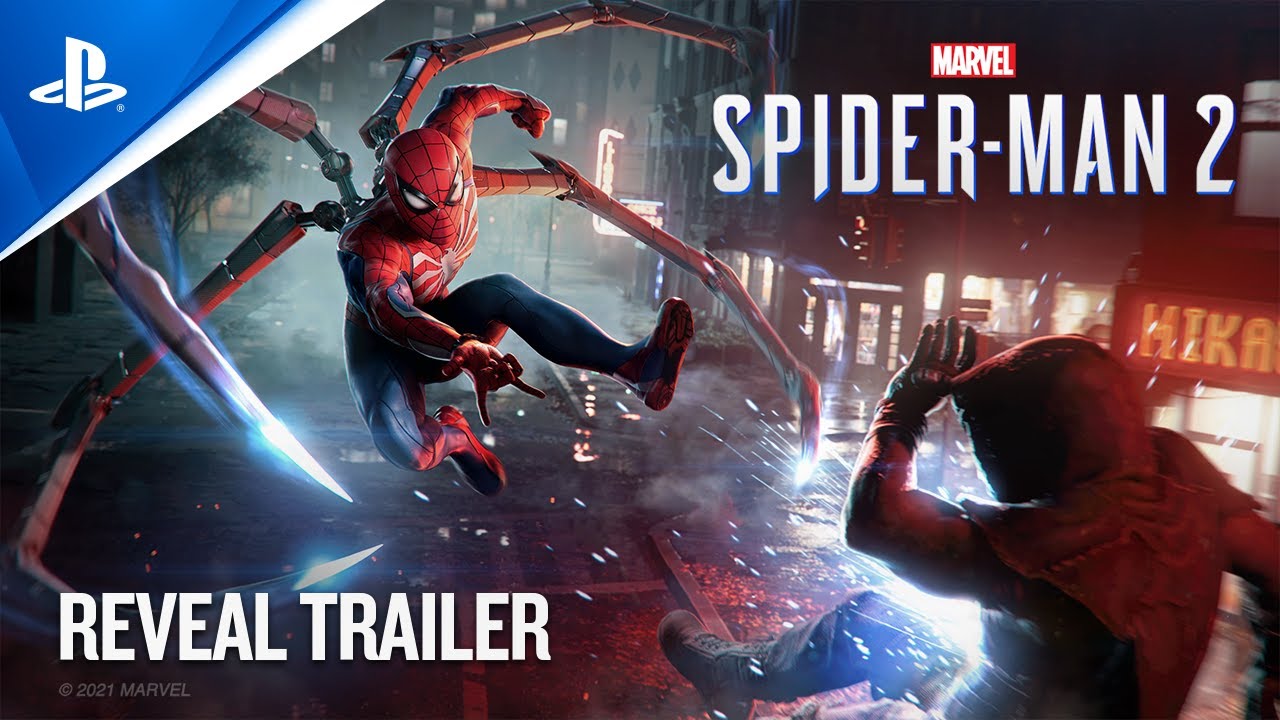 Cena de Marvel’s Spider-Man 2 com Peter Parker e Miles Morales