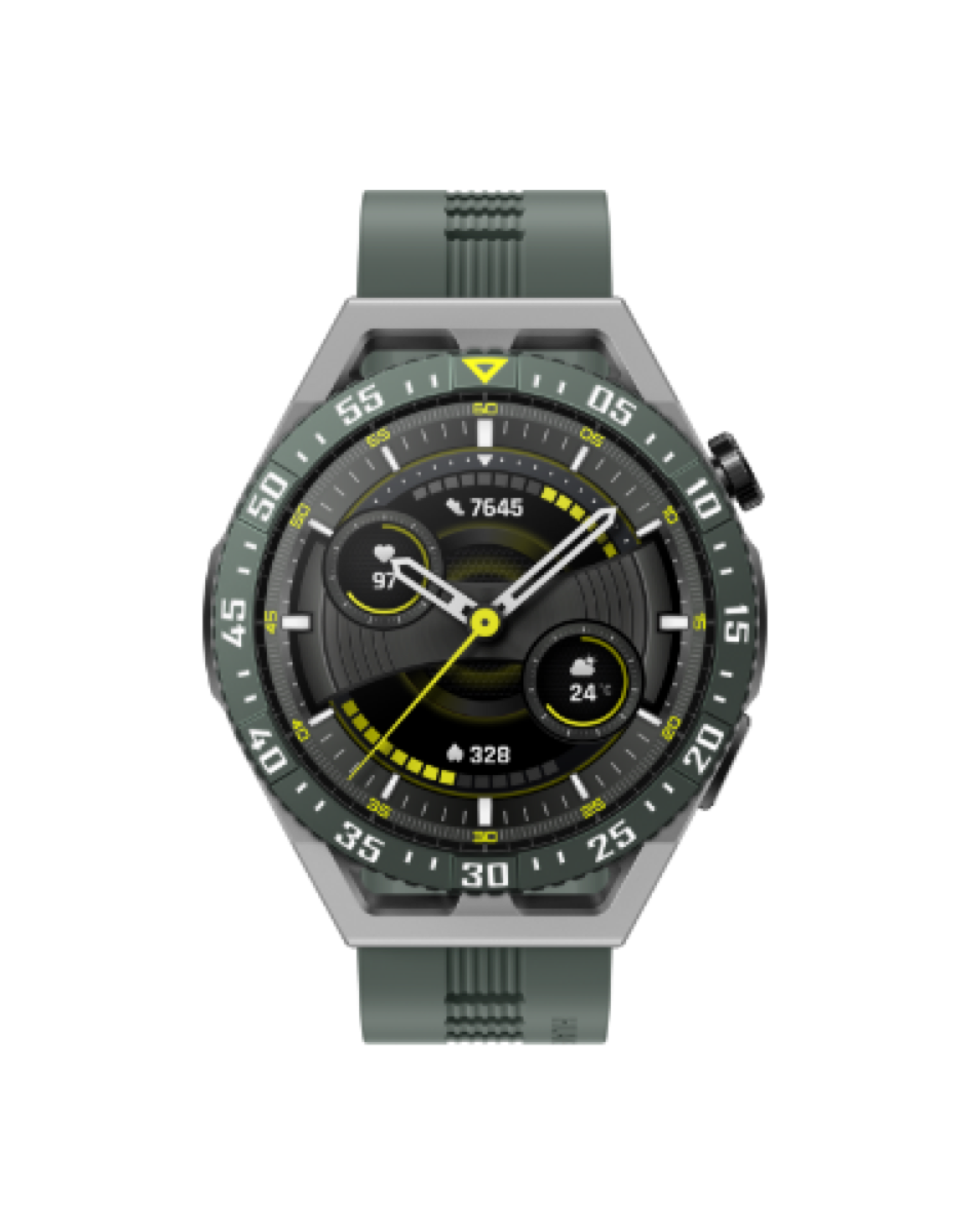Huawei Watch GT 3 SE na cor Wilderness Green visto de frente