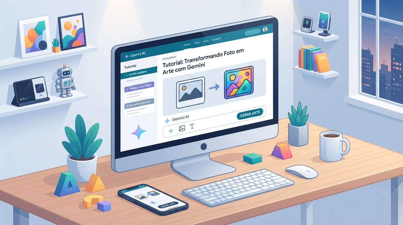Página de tutorial do Canaltech sobre criação de imagens com o Gemini