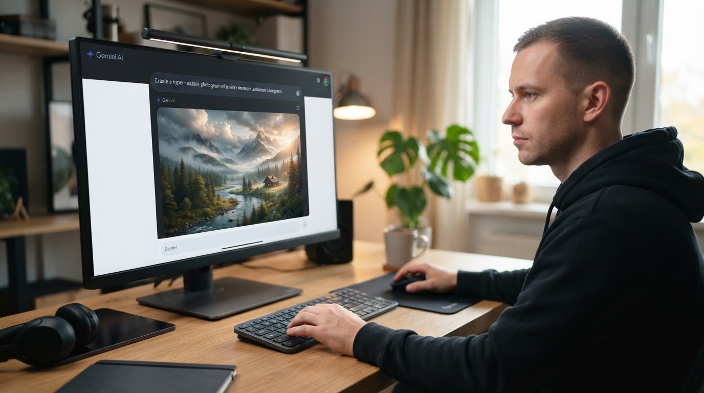 Como usar o Gemini para criar foto realista a partir de texto