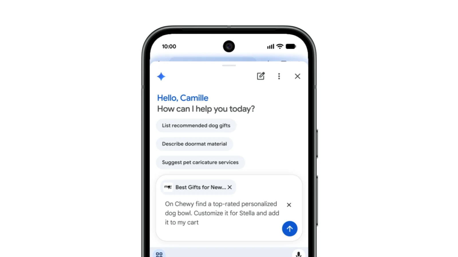 Imagem promocional dos novos recursos de IA do Chrome