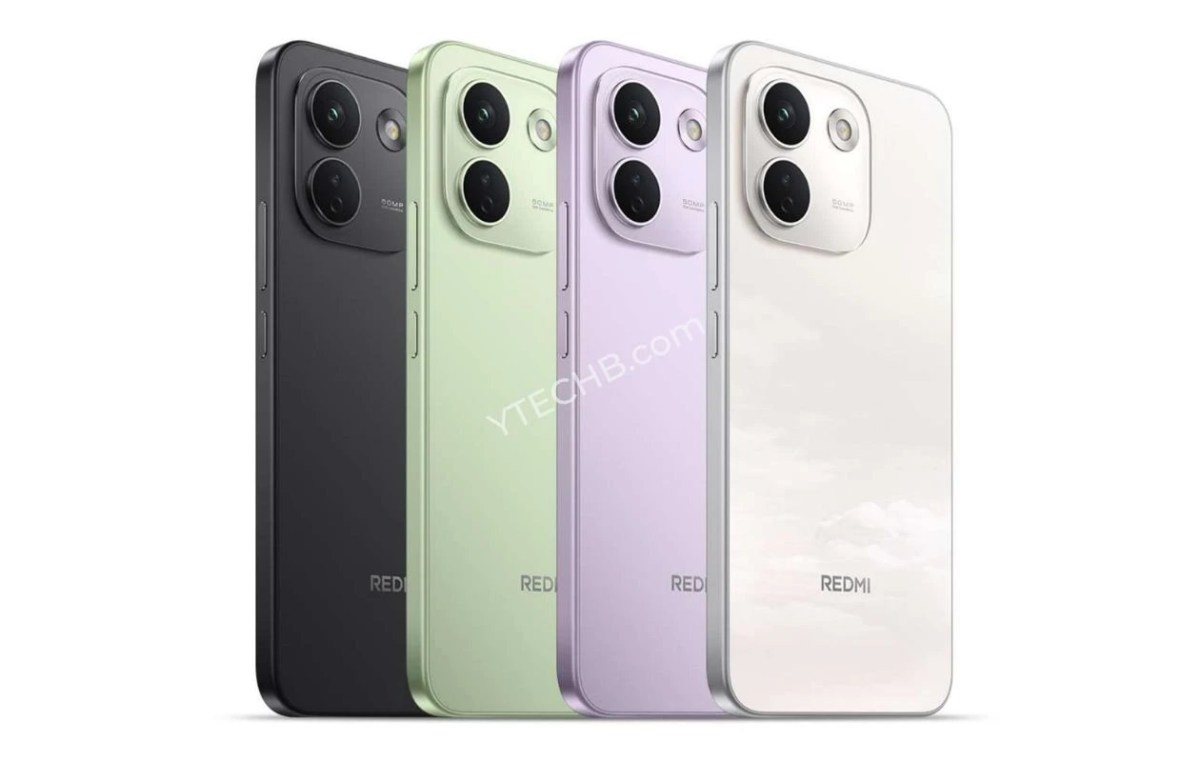 Render do Redmi Note 17 Pro Max em cor escura com módulo de câmeras retangular