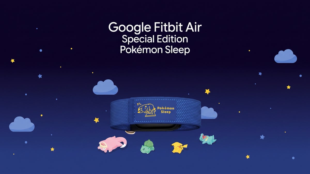 Google lança Fitbit Air edição Pokémon Sleep com Pikachu e integração ao jogo