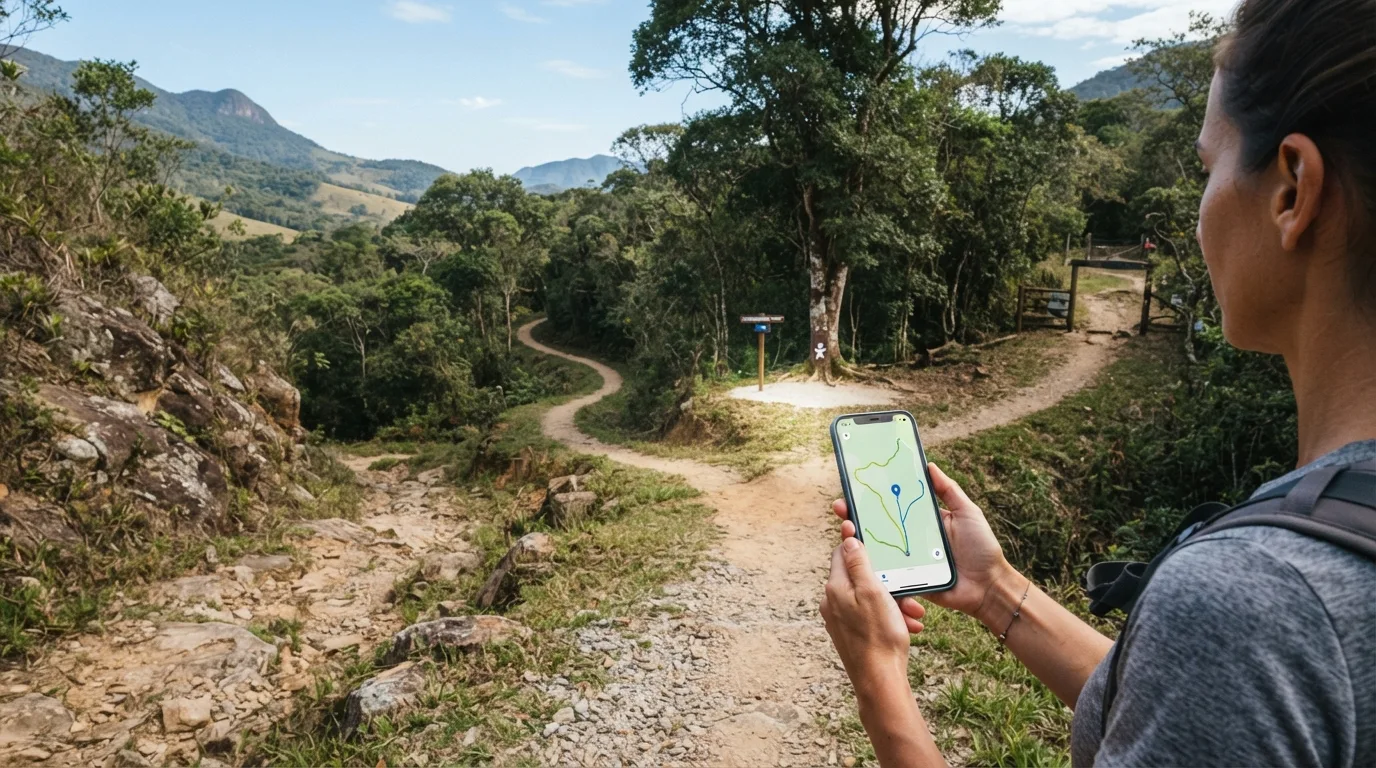 Ilustração de três caminhos chegando ao mesmo ponto