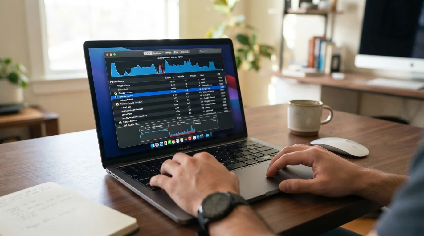 Monitor de Atividade do Mac exibindo consumo de recursos