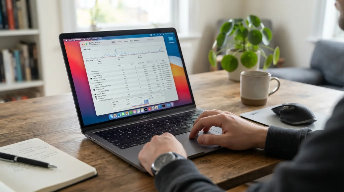 Monitor de Atividade do Mac exibindo consumo de recursos