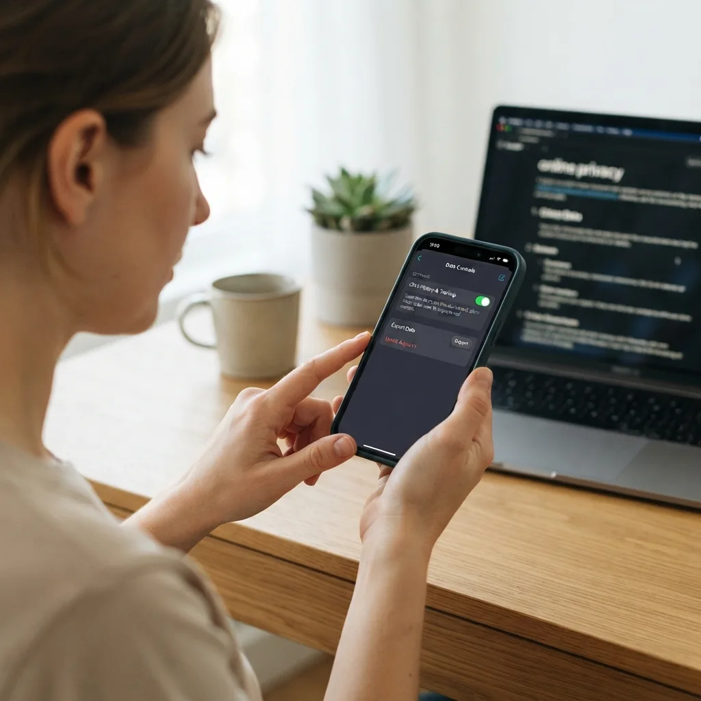 Tela do ChatGPT com a opção de controle de dados e uso das conversas