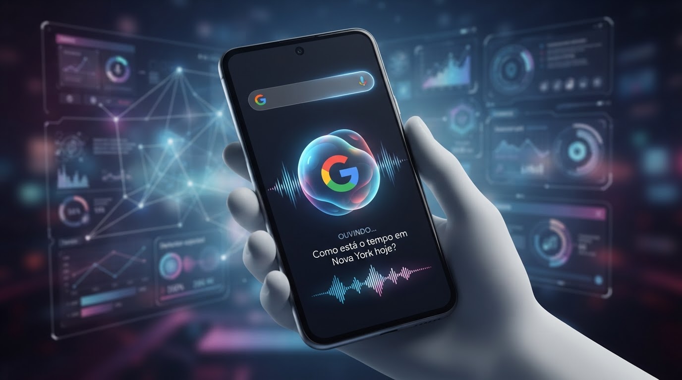 Google testa nova Pesquisa por Voz com barra de modos e IA em uma tela