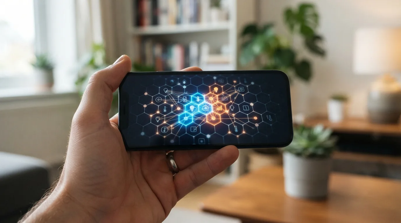Ilustração de uma rede em formato de teia hexagonal