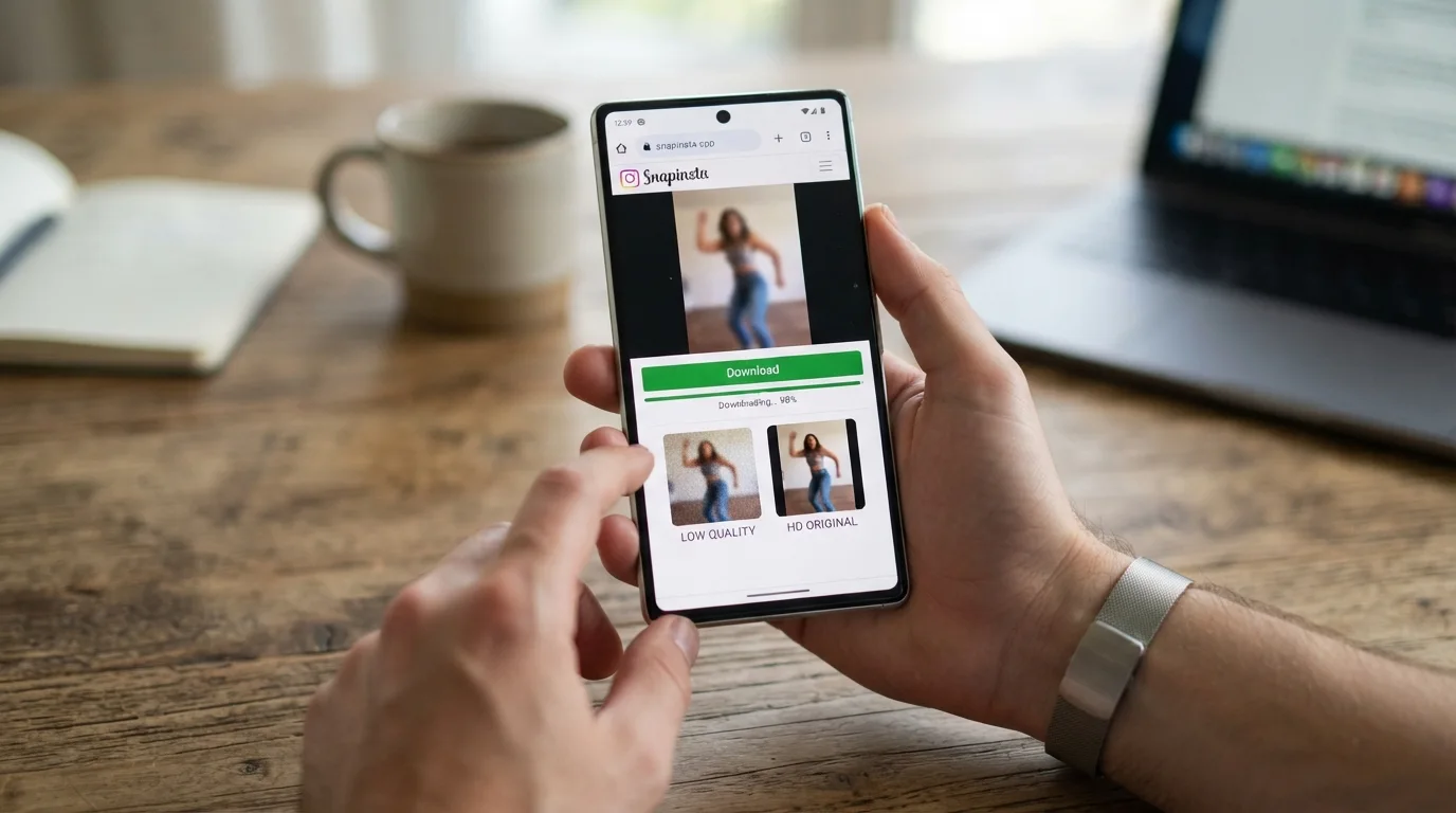Os vídeos baixados pelo SnapInsta perdem qualidade?