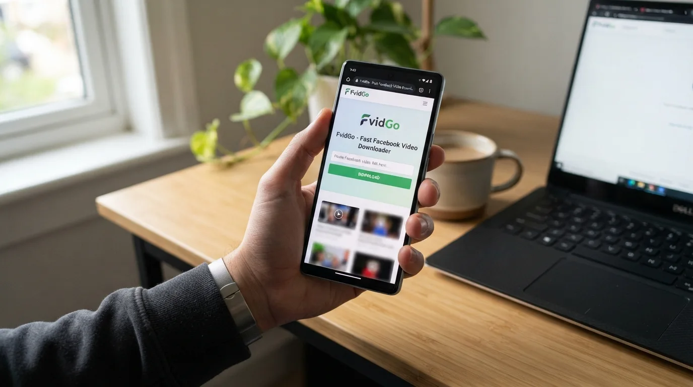 Tela do FvidGo para baixar vídeo do Facebook