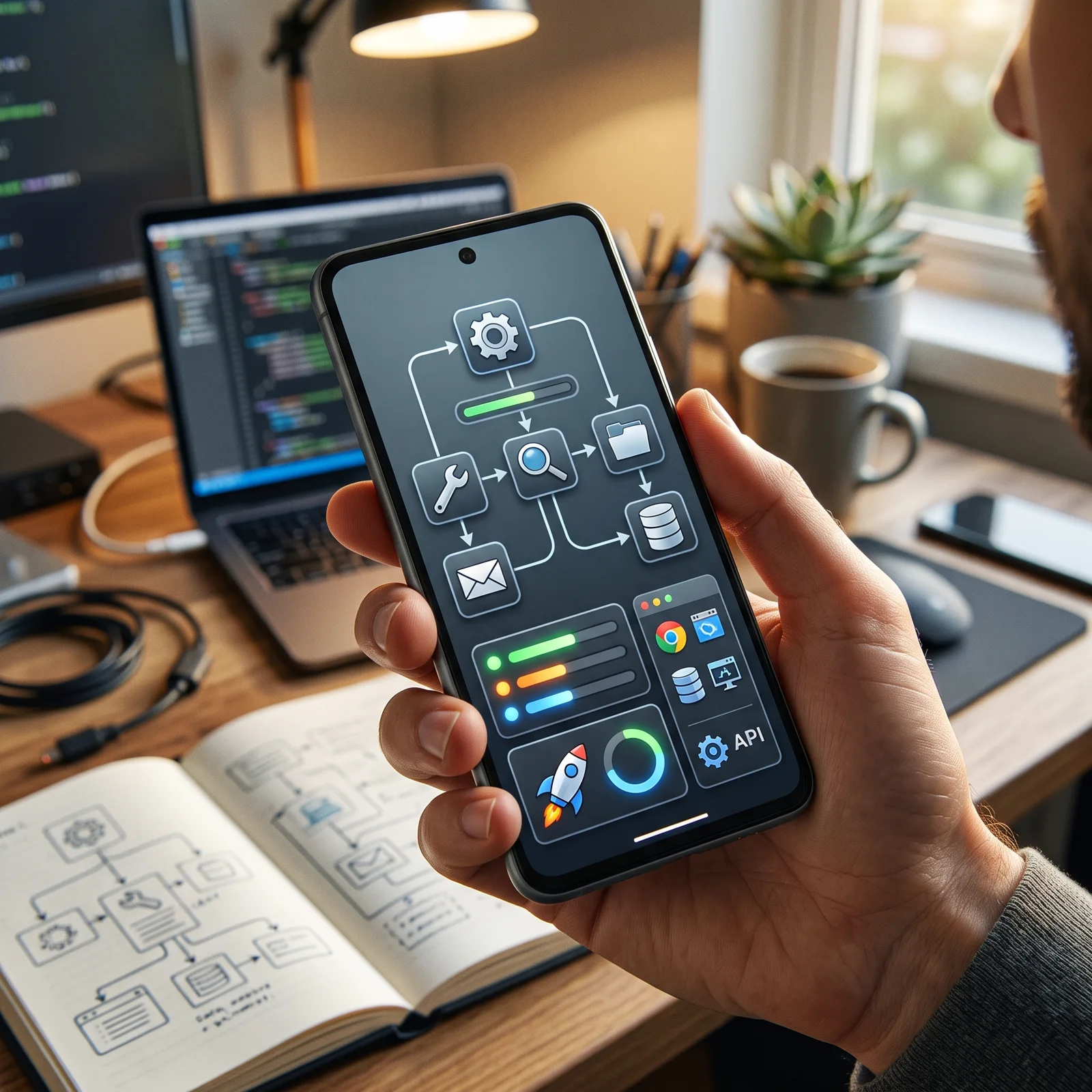 Ilustração de um agente autônomo com workflow, estado e ferramentas
