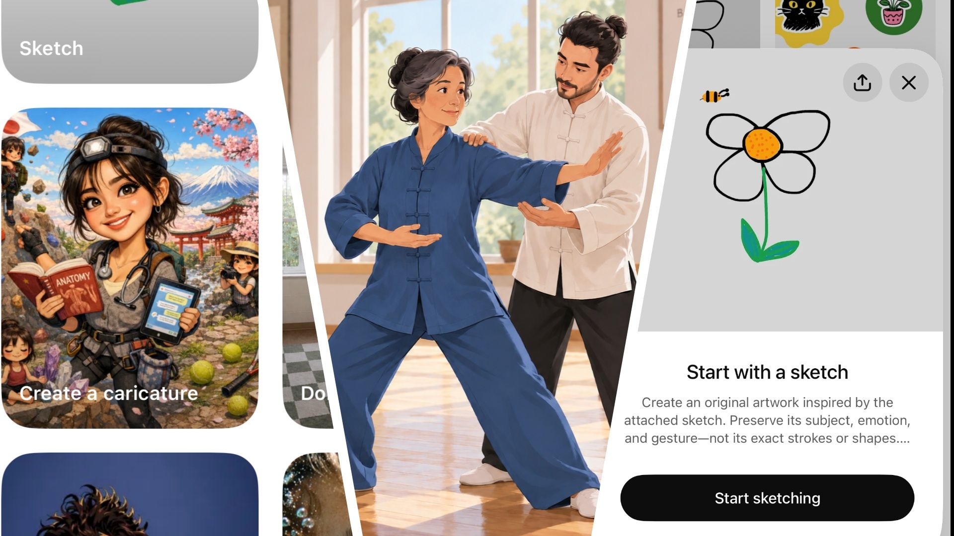 Conjunto de imagens geradas com o ChatGPT Images 2.5
