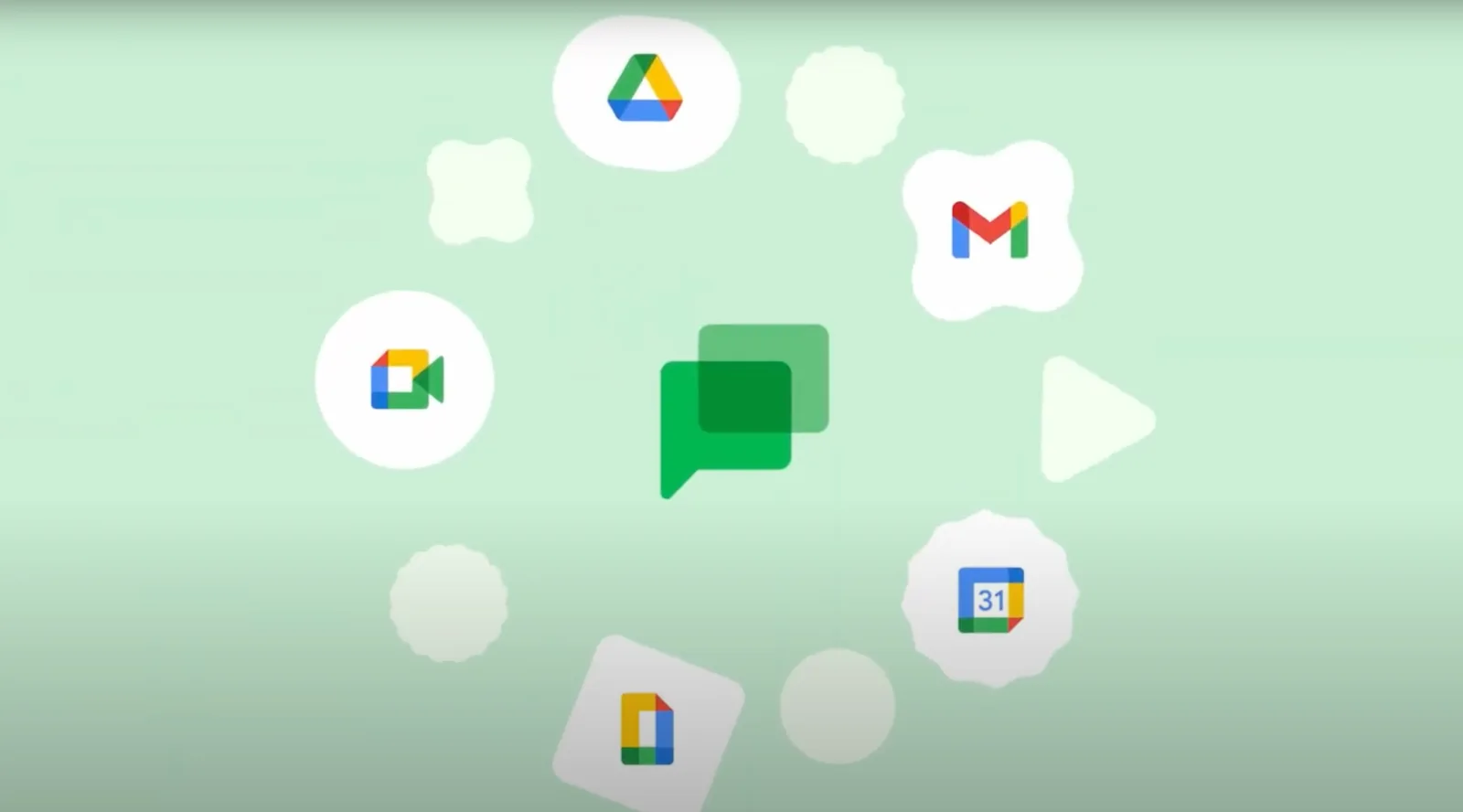 Exemplo de uso do Gemini dentro do Google Chat em um espaço de trabalho