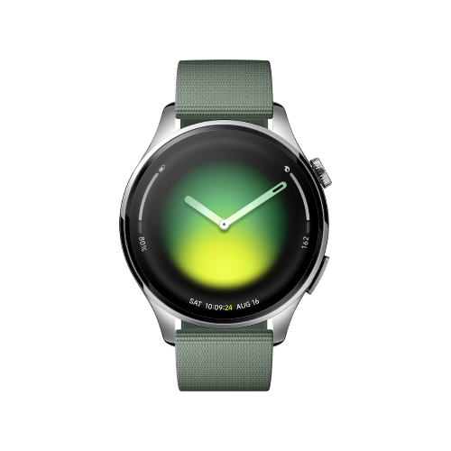Render oficial do Xiaomi Watch 5 com destaque para a cor Juniper Green