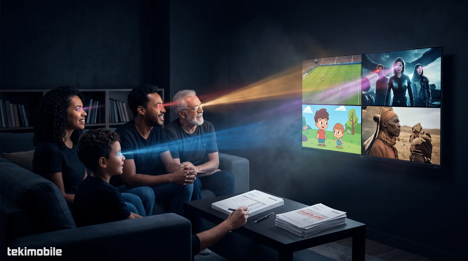 Serviços de streaming assistidos na televisão