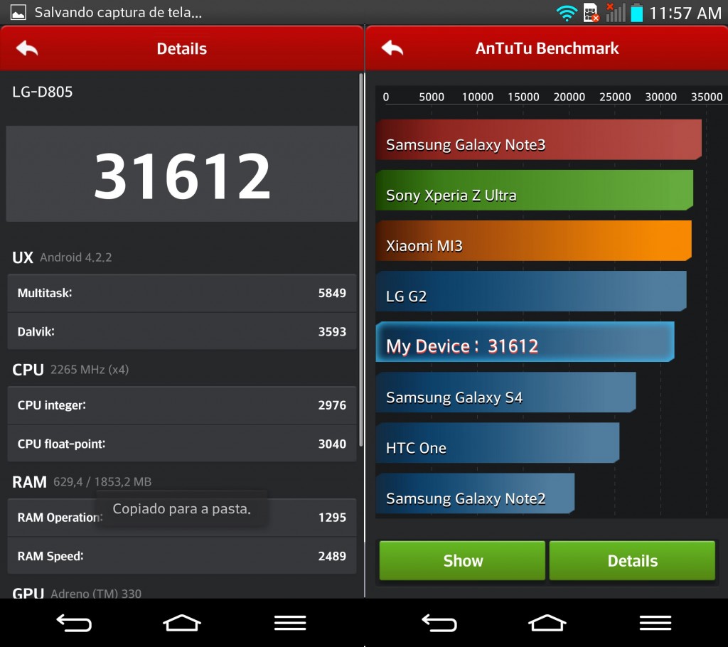 review lg g2 - antutu