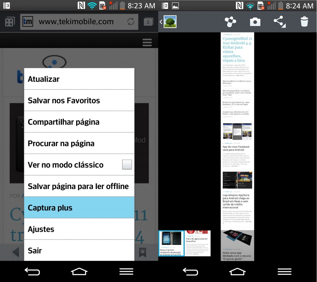 review lg g2 - funcao captura