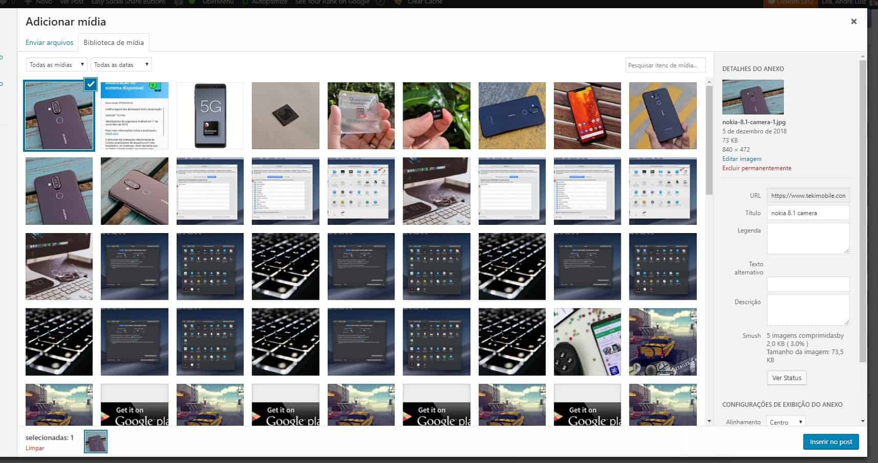 como publicar no wordpress e colocando imagem da biblioteca de midia como publicar um post no Wordpress