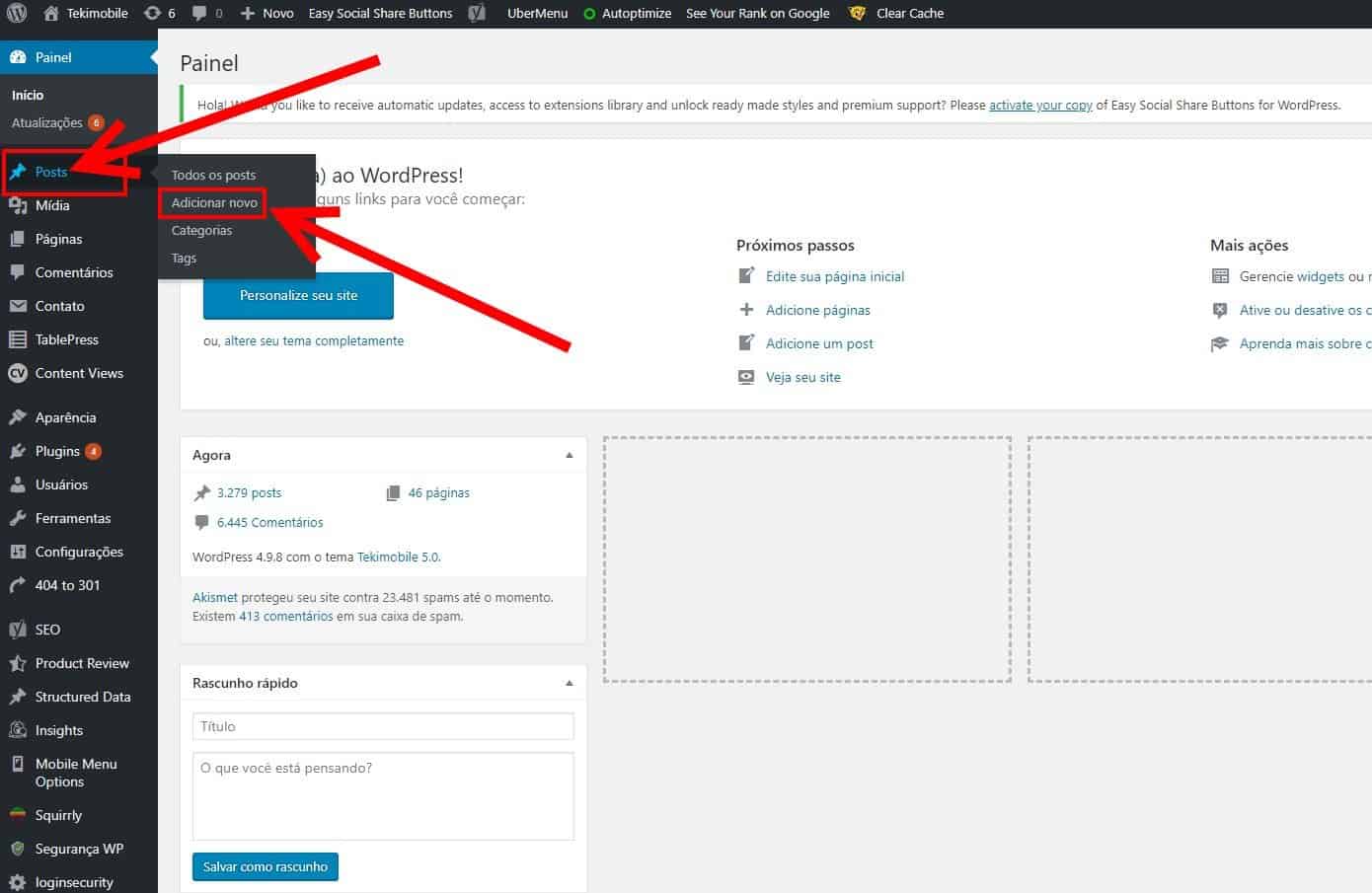como publicar no wordpress inserindo post no editor como publicar um post no Wordpress