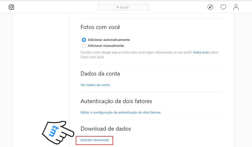 backup intagram no computador backup intagram no computador