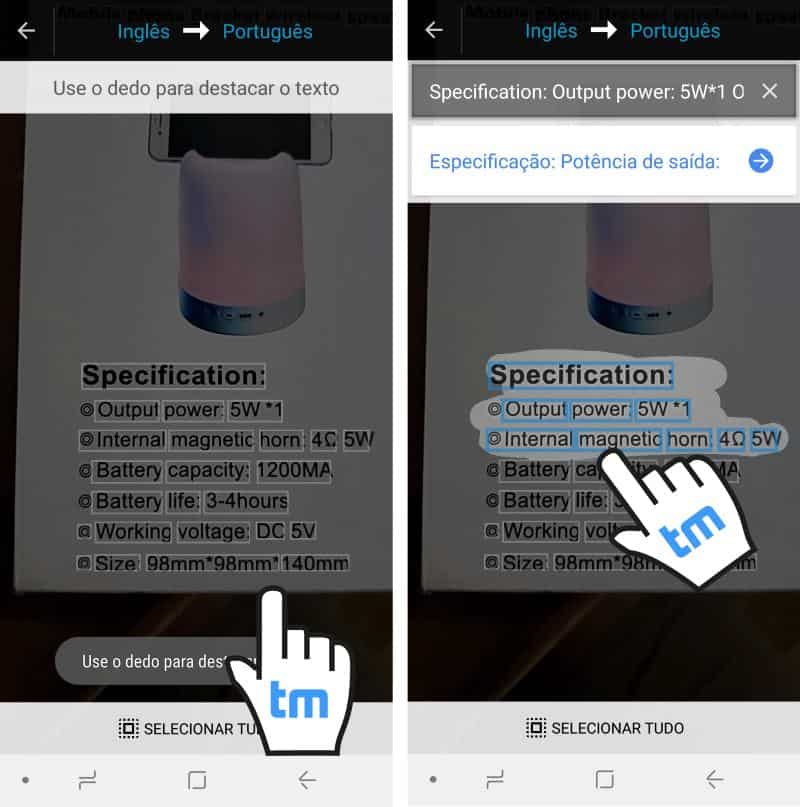 google tradutor camera simultanea