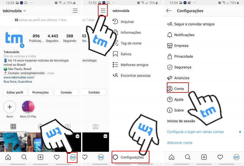 Como salvar fotos e vídeos do Instagram na galeria do celular Como salvar fotos e vídeos do Instagram na galeria do celular