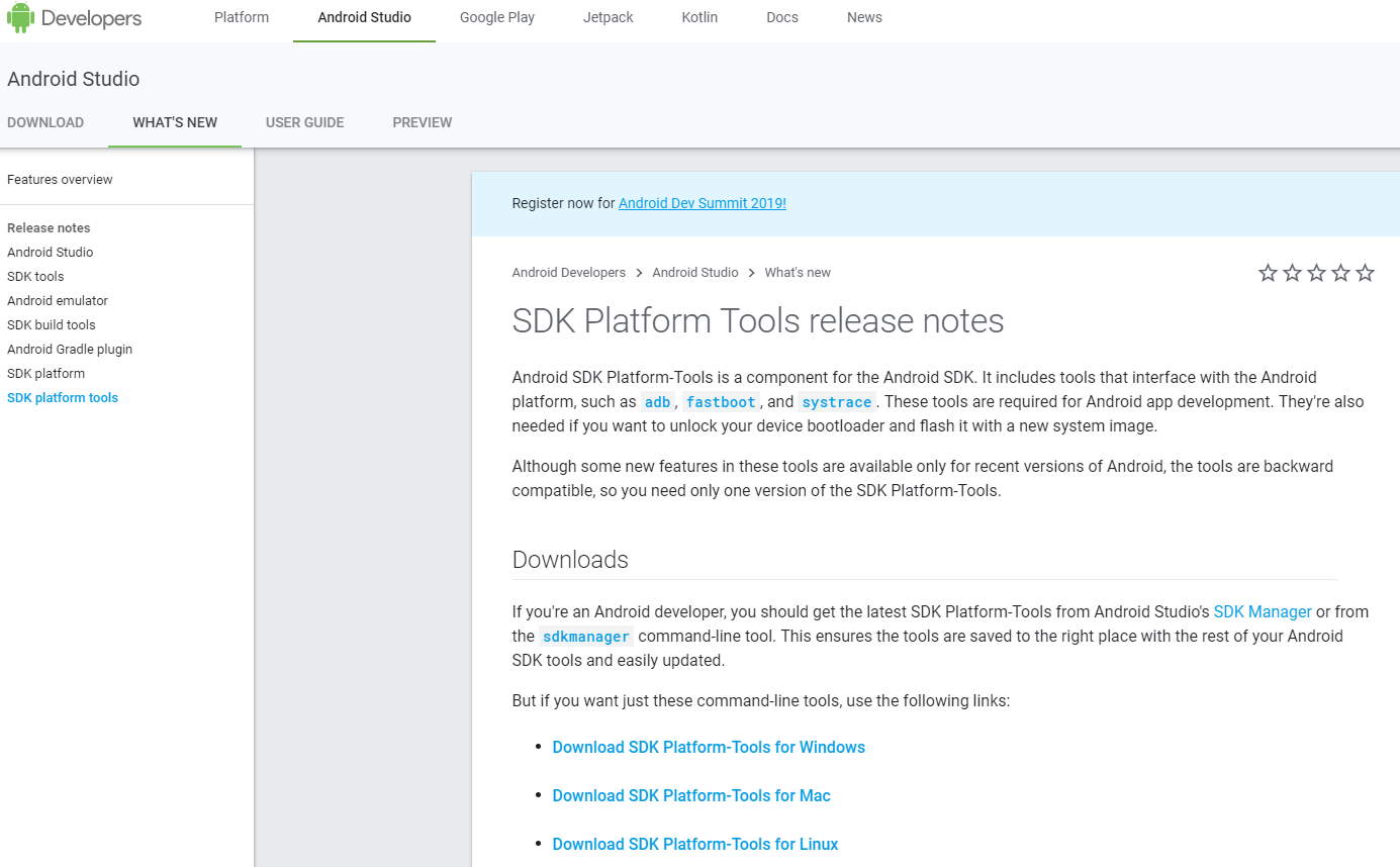 download sdk tools