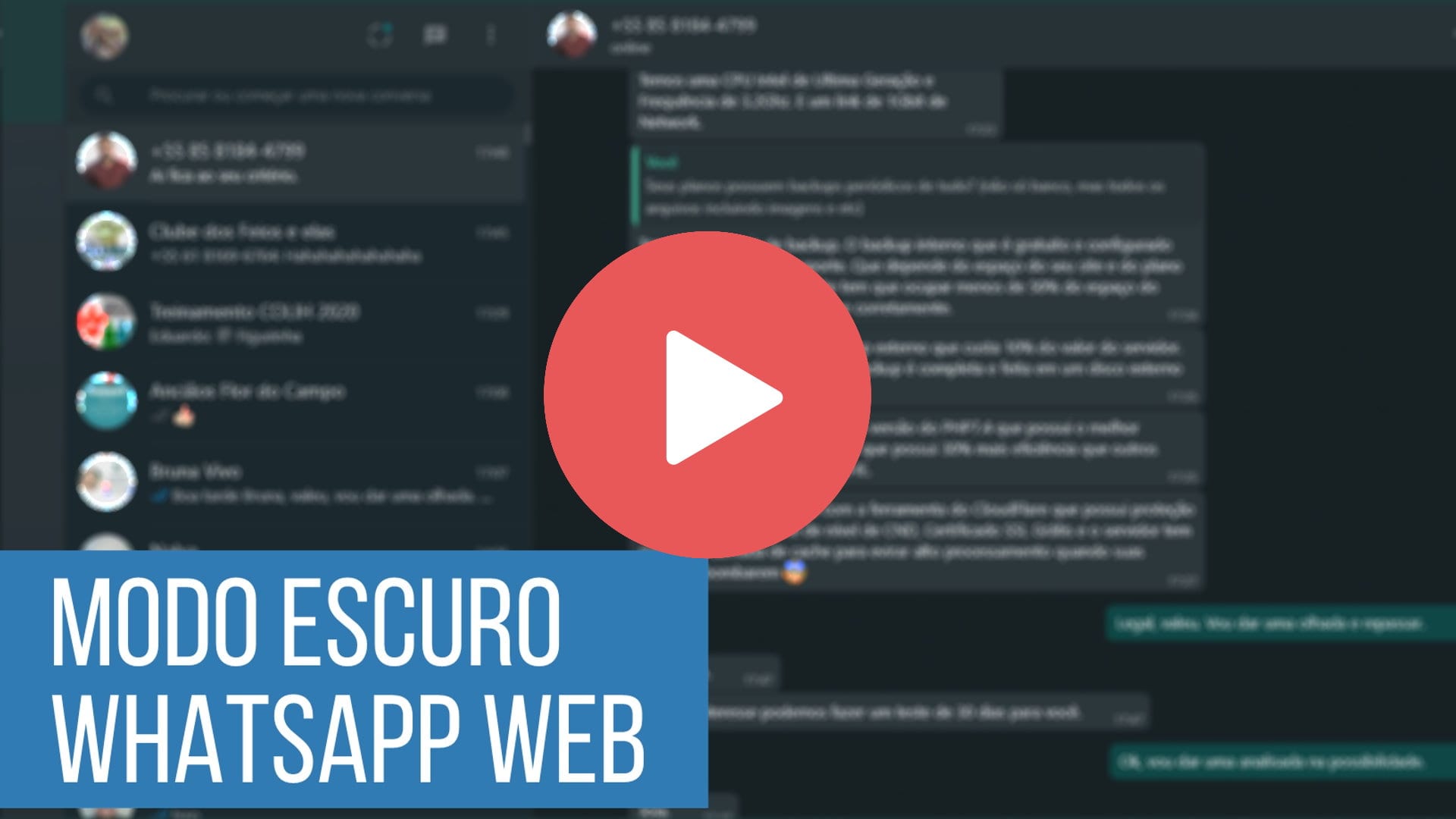 [Vídeo] Como ativar modo escuro no WhatsApp Web sem instalar nada (dark mode)
