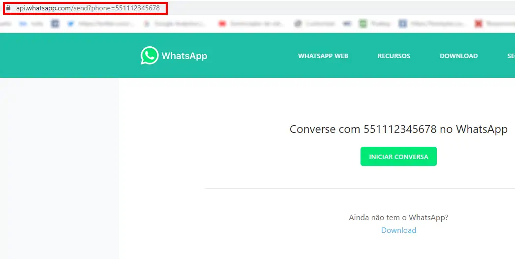 link whatsapp no instagram