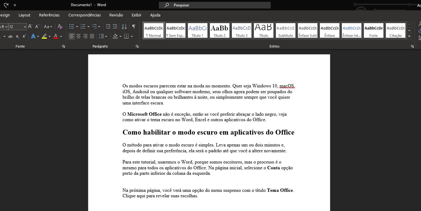 Como Ativar o Modo Escuro no Microsoft 365: Guia Completo para 2025