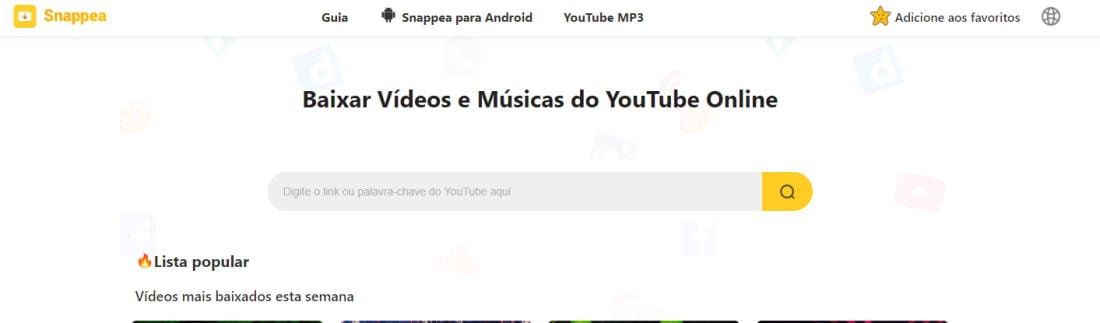 Baixe vídeos do Youtube com o Snapsea