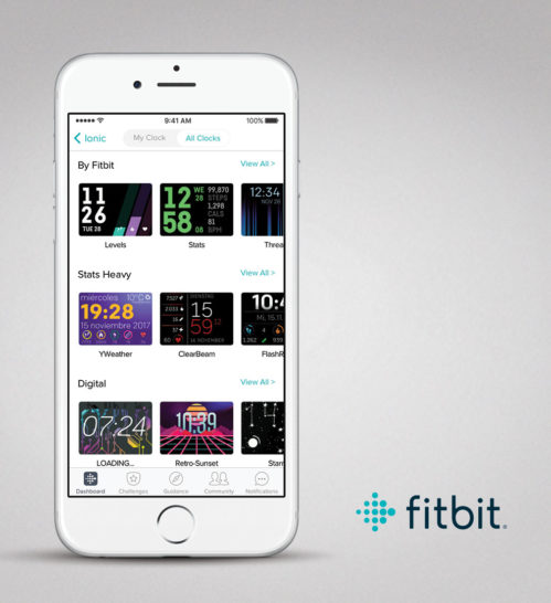 Galeria do relógio fitbit