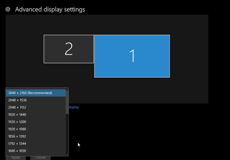 Resoluções de monitor duplo