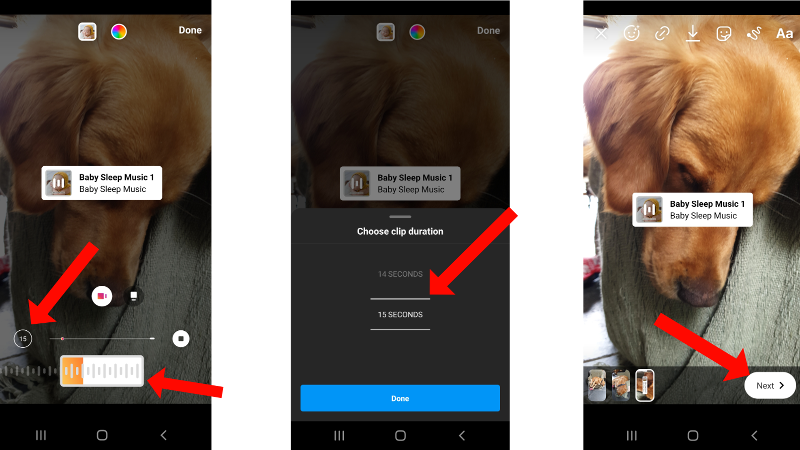 Como adicionar música às histórias do Instagram: definindo a duração da música
