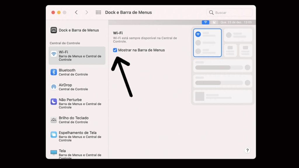 Barra de Menus