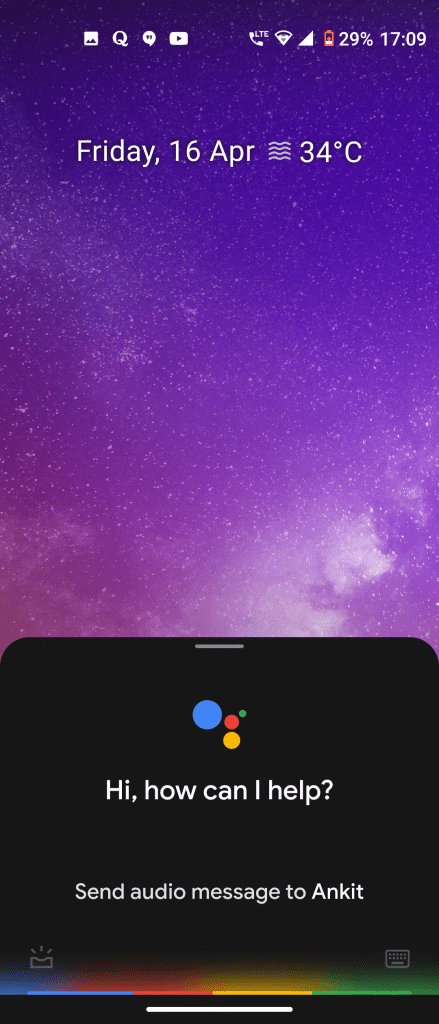 Como enviar mensagens de áudio com Google Assistente