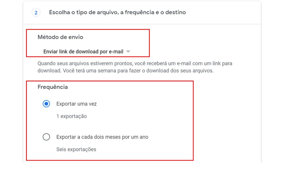 Na imagem vemos os metodos de exportação que você pode usar