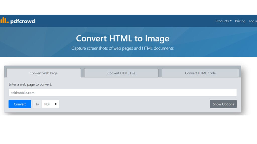 na imagem vemos o segundo site pdfcrowd