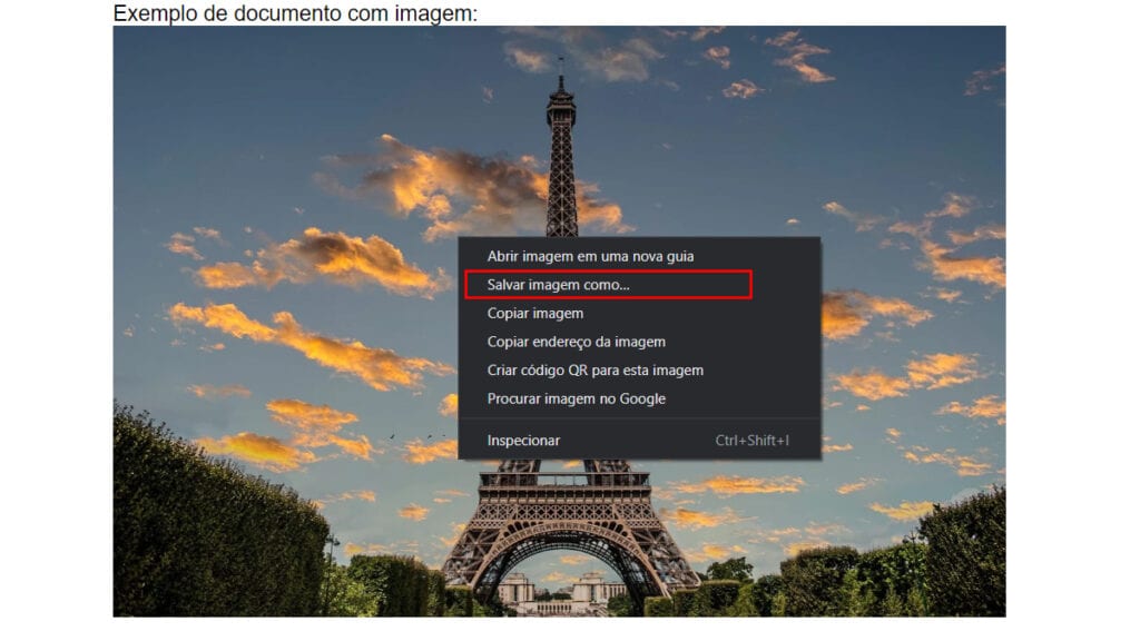 Após publicada na web você pode apertar o botão direito e clicar em Salvar Imagem como