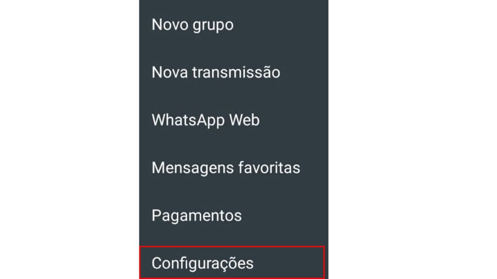 Depois acesse configurações