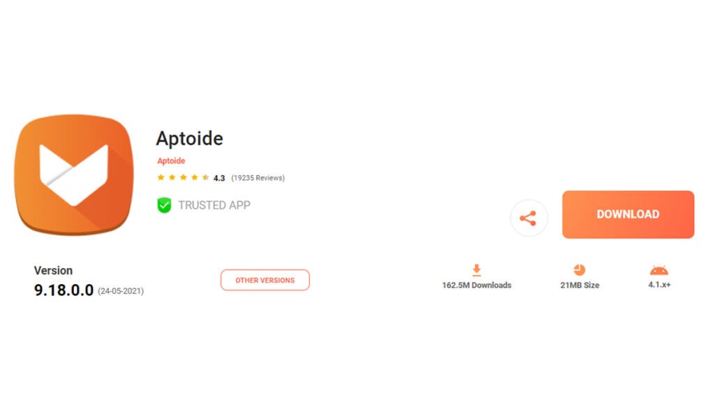 O aptoide mostrado na imagem permite usar aplicativos pagos de graça
