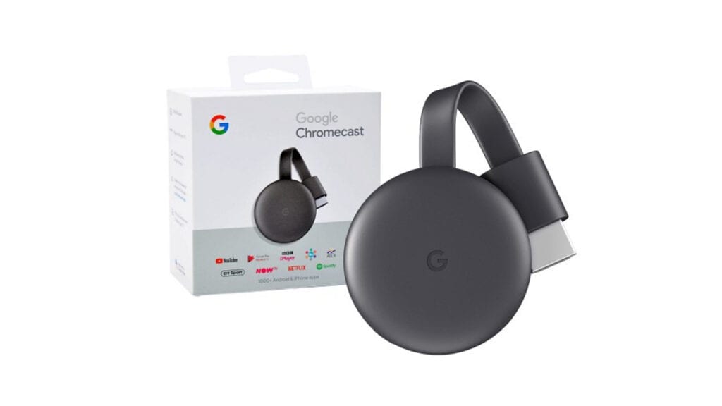 Na imagem vemos o chromecast, o dispositivo que permite espelhar seu Android em uma TV