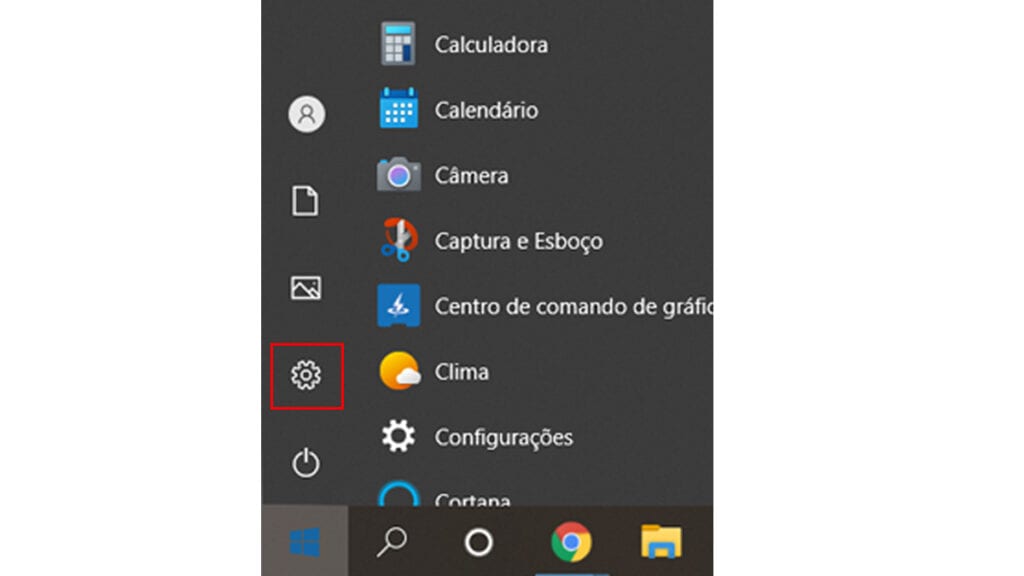 Configurações do computador